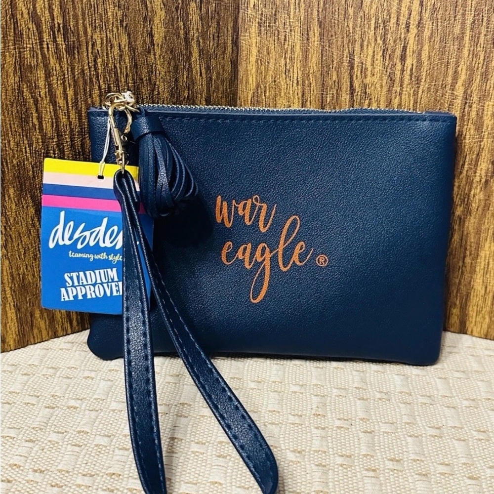 NWT Desden Stadium Approved War Eagle Wristlet Or Wallet